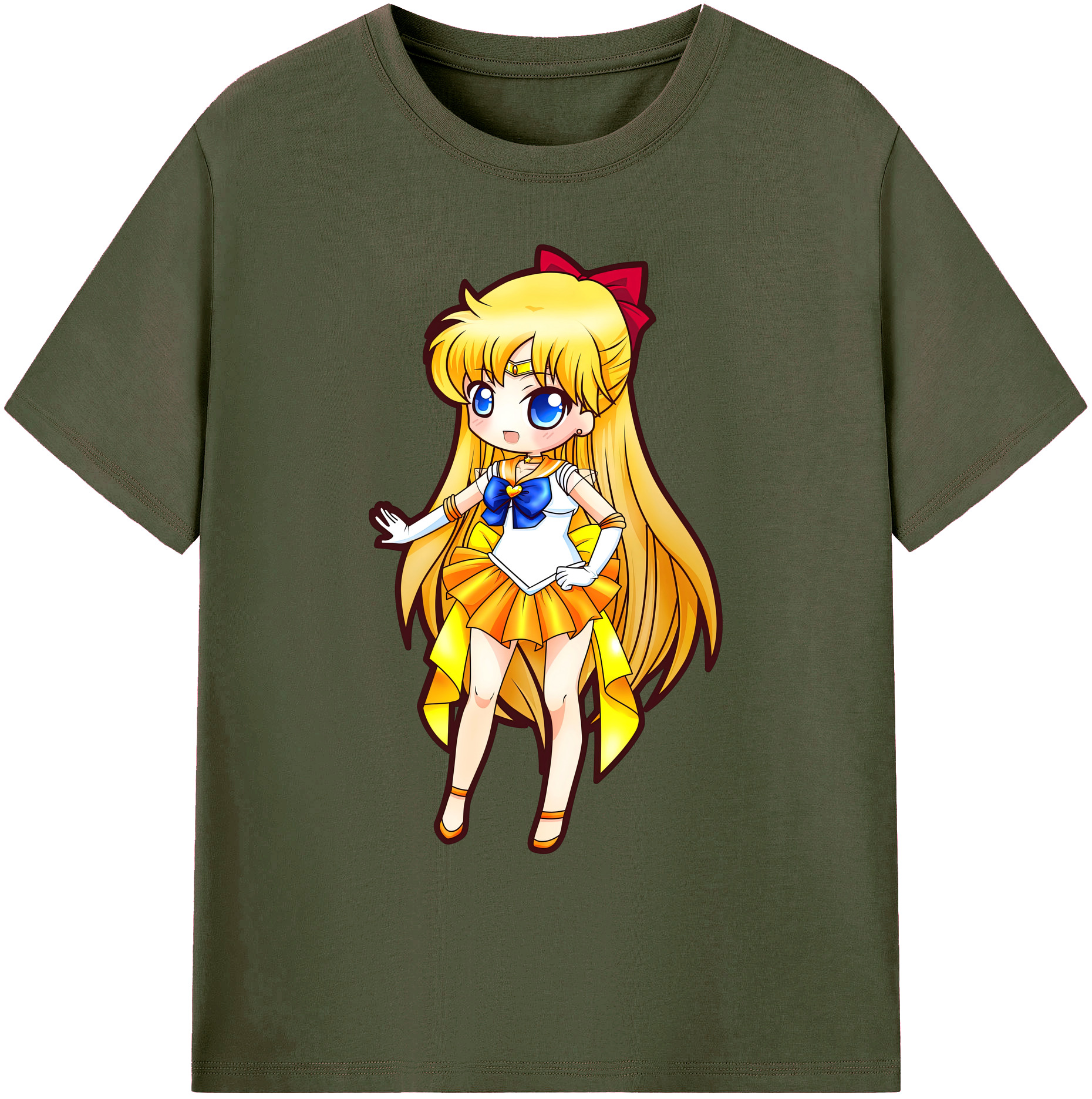 （画像用） 美少女戦士セーラームーン 愛野 美奈子 あいの みなこ Sailor Moon Aino Minako 綿100％ メンズ半袖Tシャツ｜肌触りやわらか＆通気性